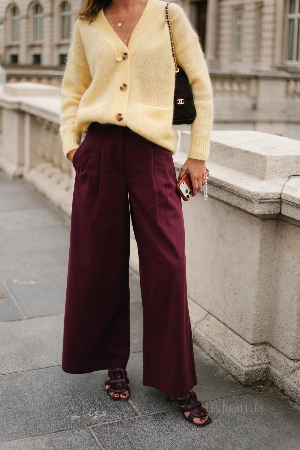 ROSE TROUSERS BURGUNDY