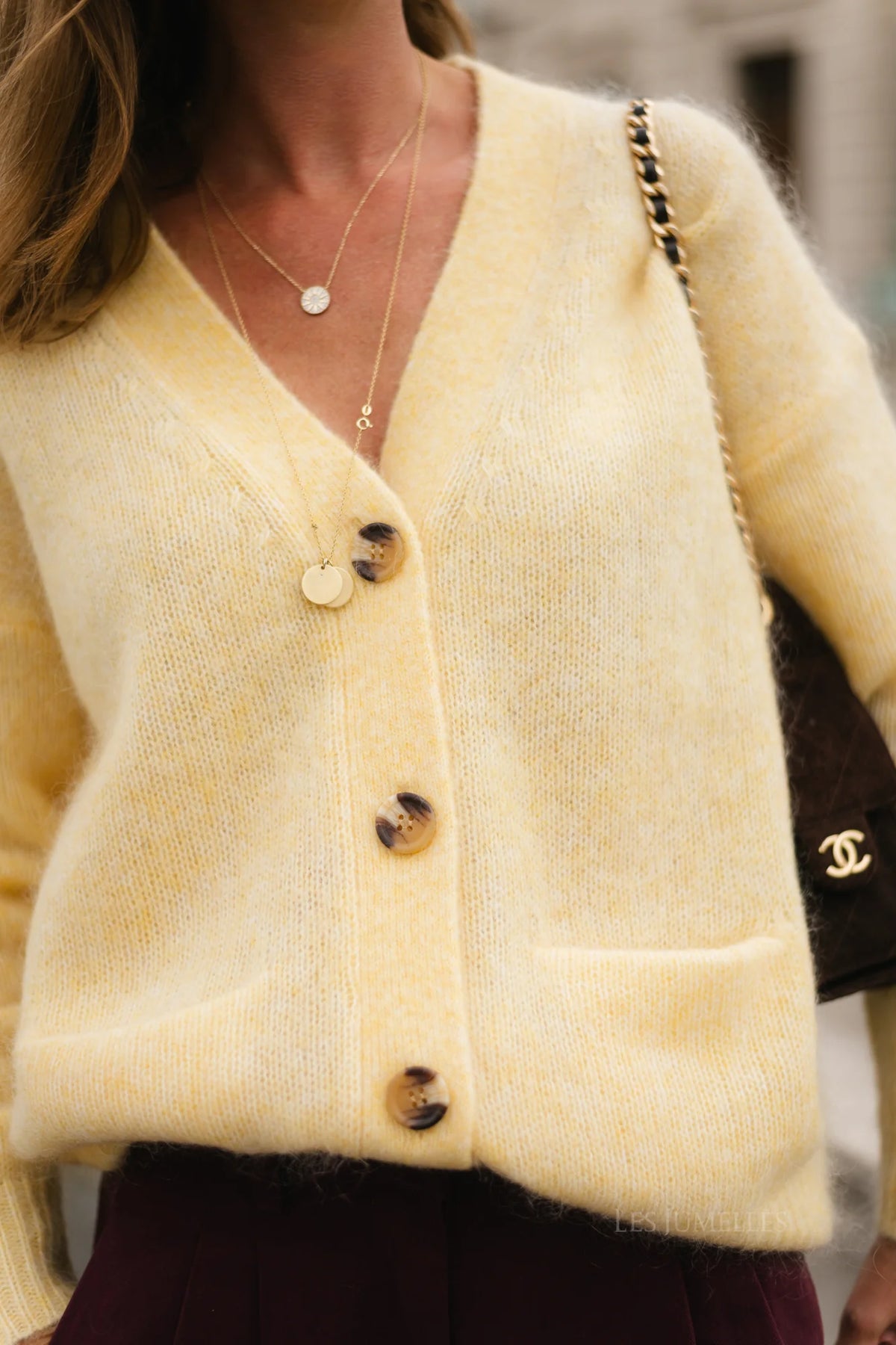 BILLIE-LOU MOHAIR CARDIGAN BUTTER YELLOW