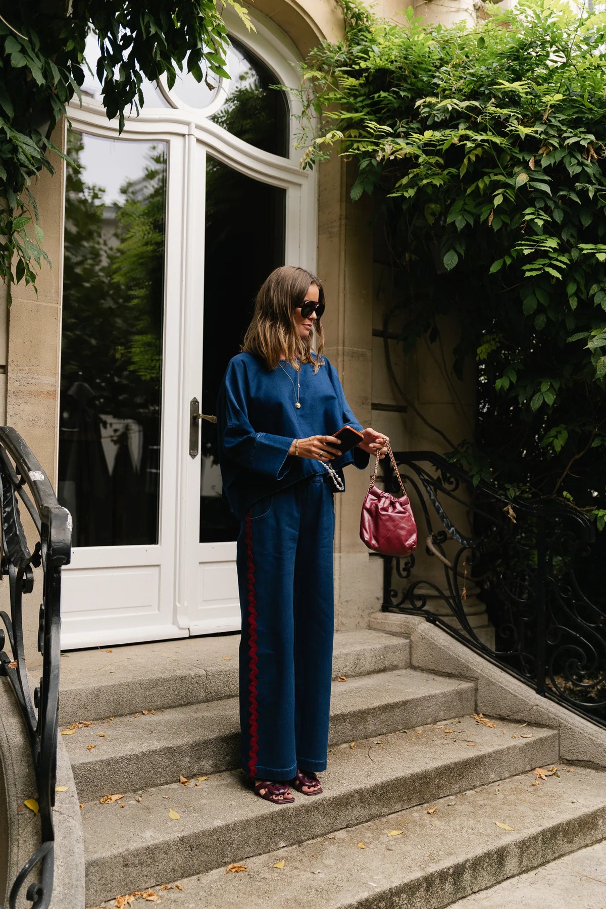 Gemma denim pants washed navy