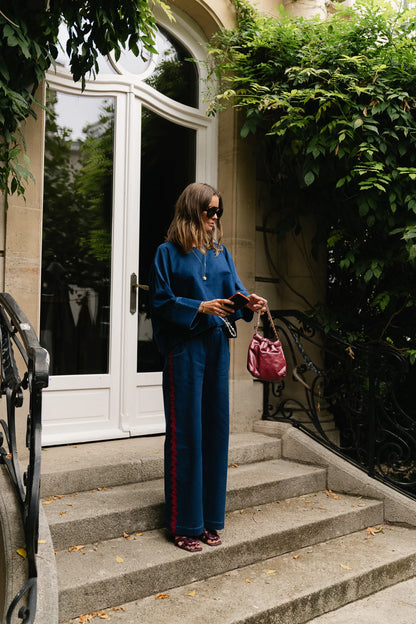 Gemma denim pants washed navy