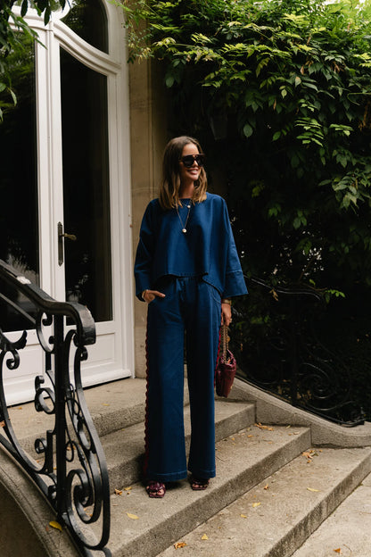 Gemma denim pants washed navy
