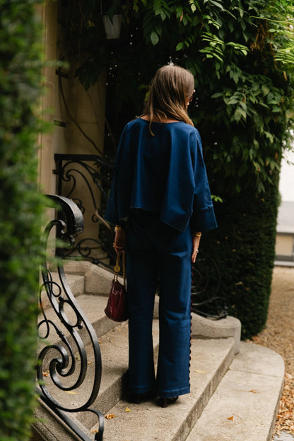 Gemma denim pants washed navy