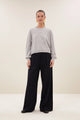 sammie round neck pullover | grey melee