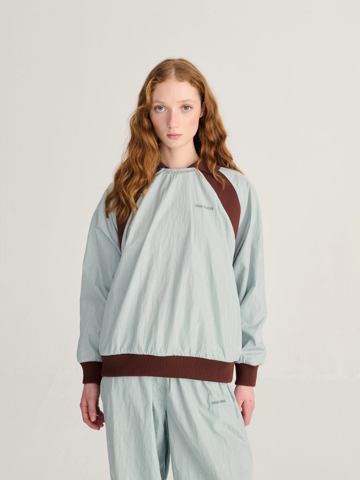 Shinny nylon sweatshirt