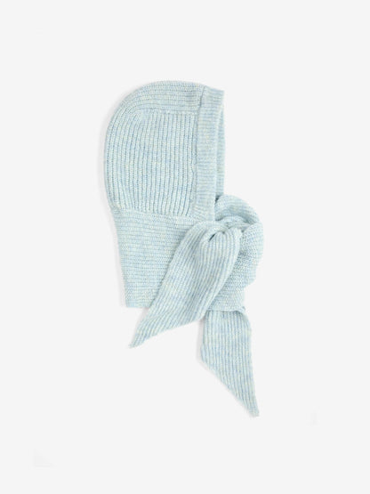 Knitted hooded scarf