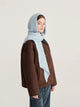 Knitted hooded scarf