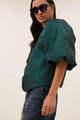 juta metallic blouse | green metallic