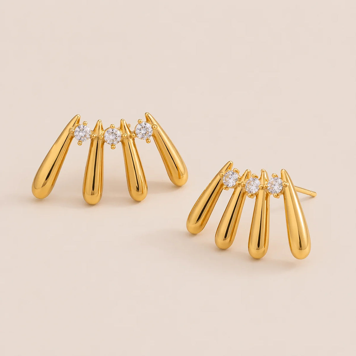 Martina EARRINGS - Gold / White