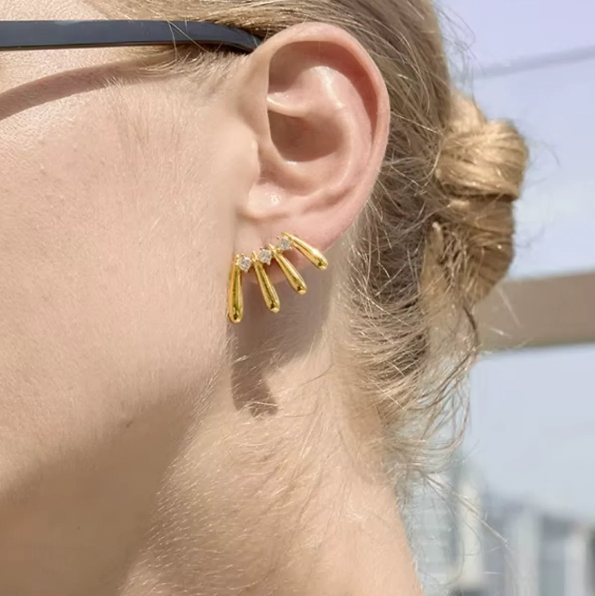 Martina EARRINGS - Gold / White