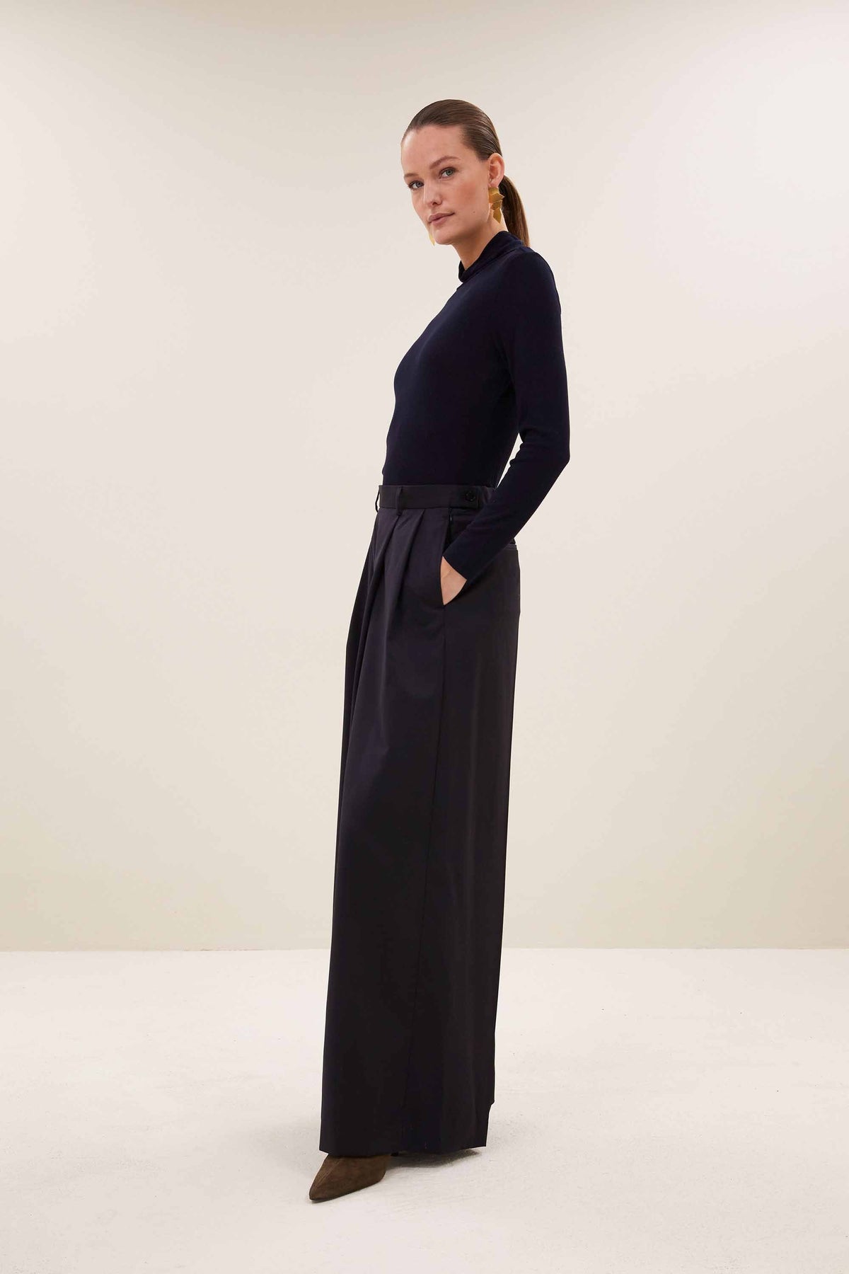 basic ls turtle rib top | night sky