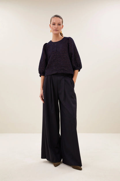 mauri sparkle blouse | diamond check