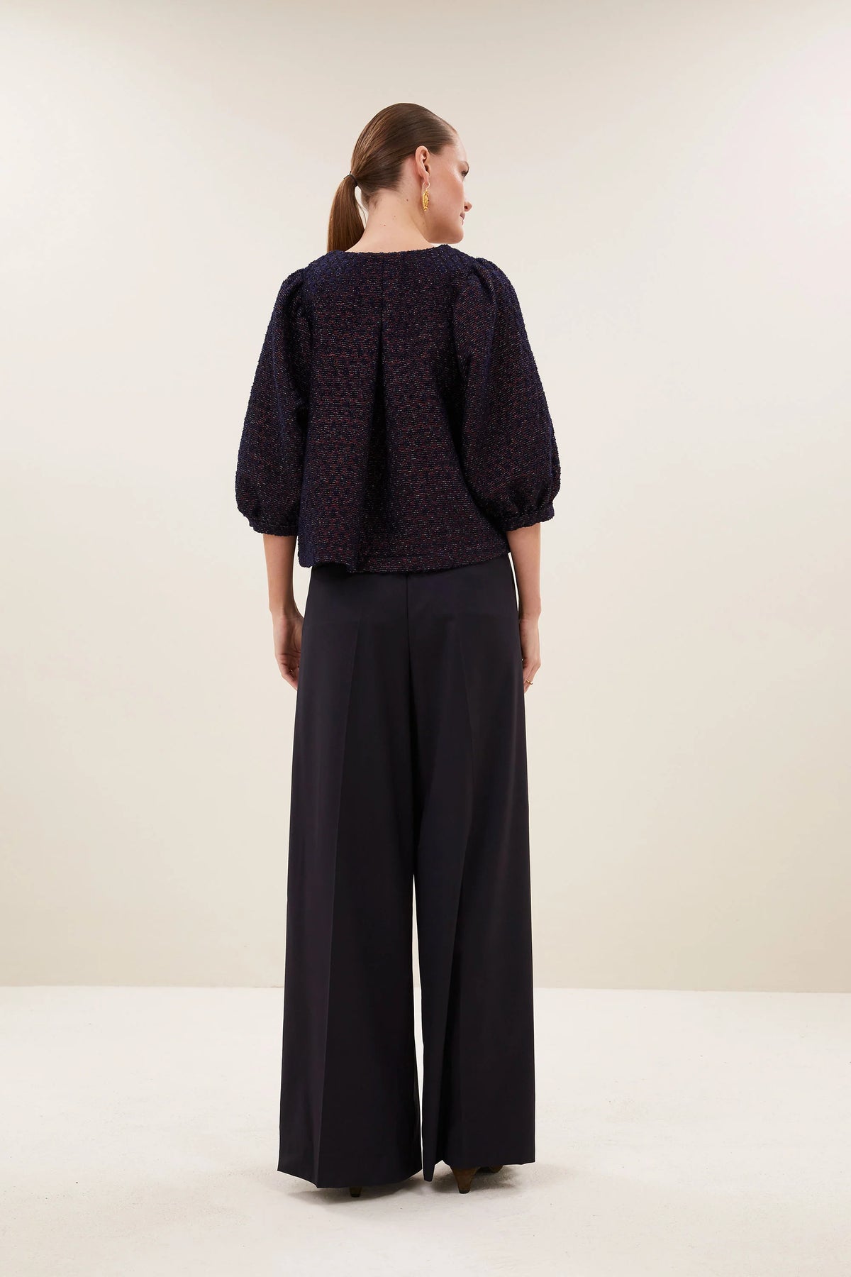 mauri sparkle blouse | diamond check