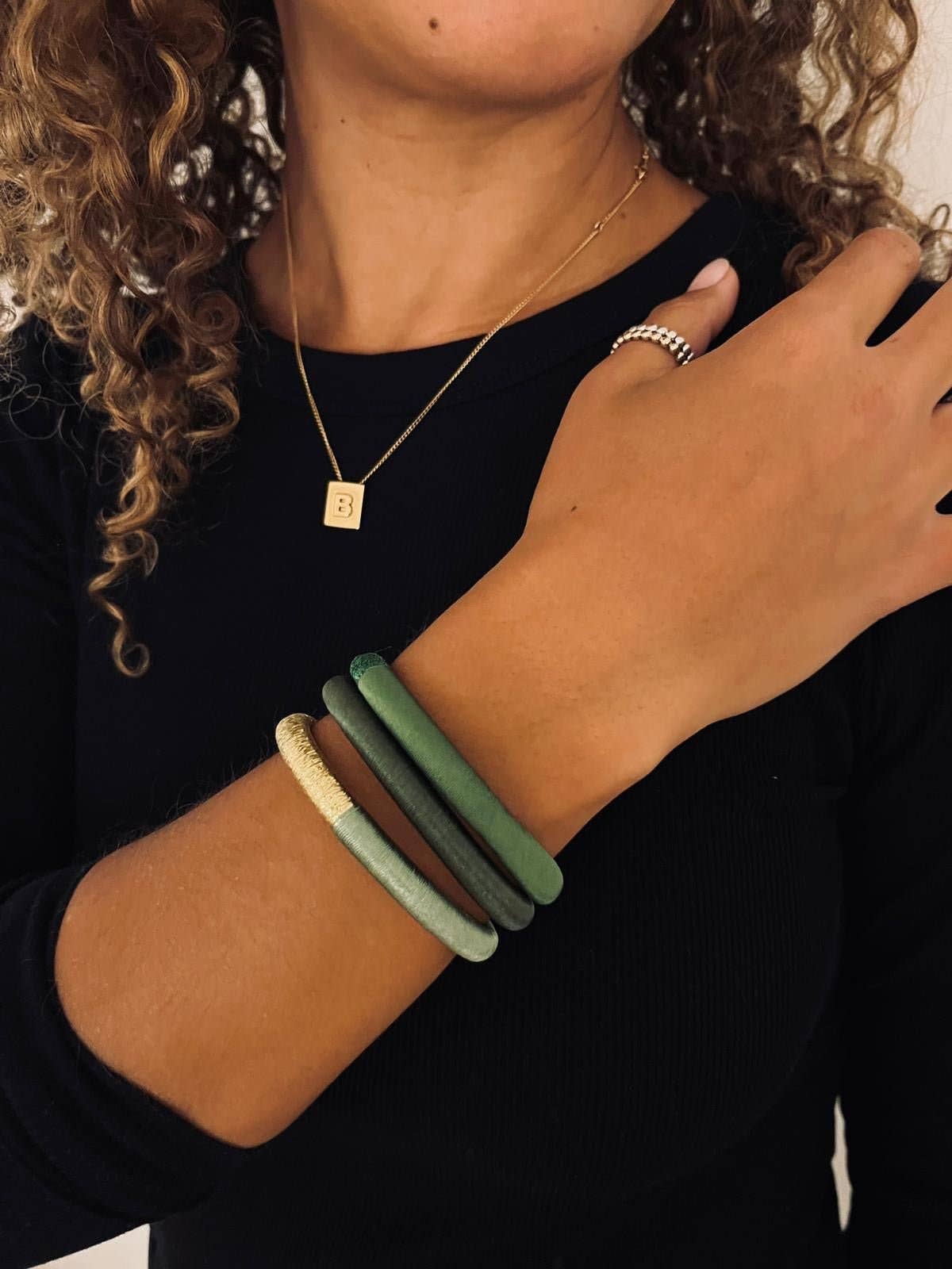 Armring - Mirama - aubergine-goud