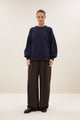 lili long sweater | uniform blue