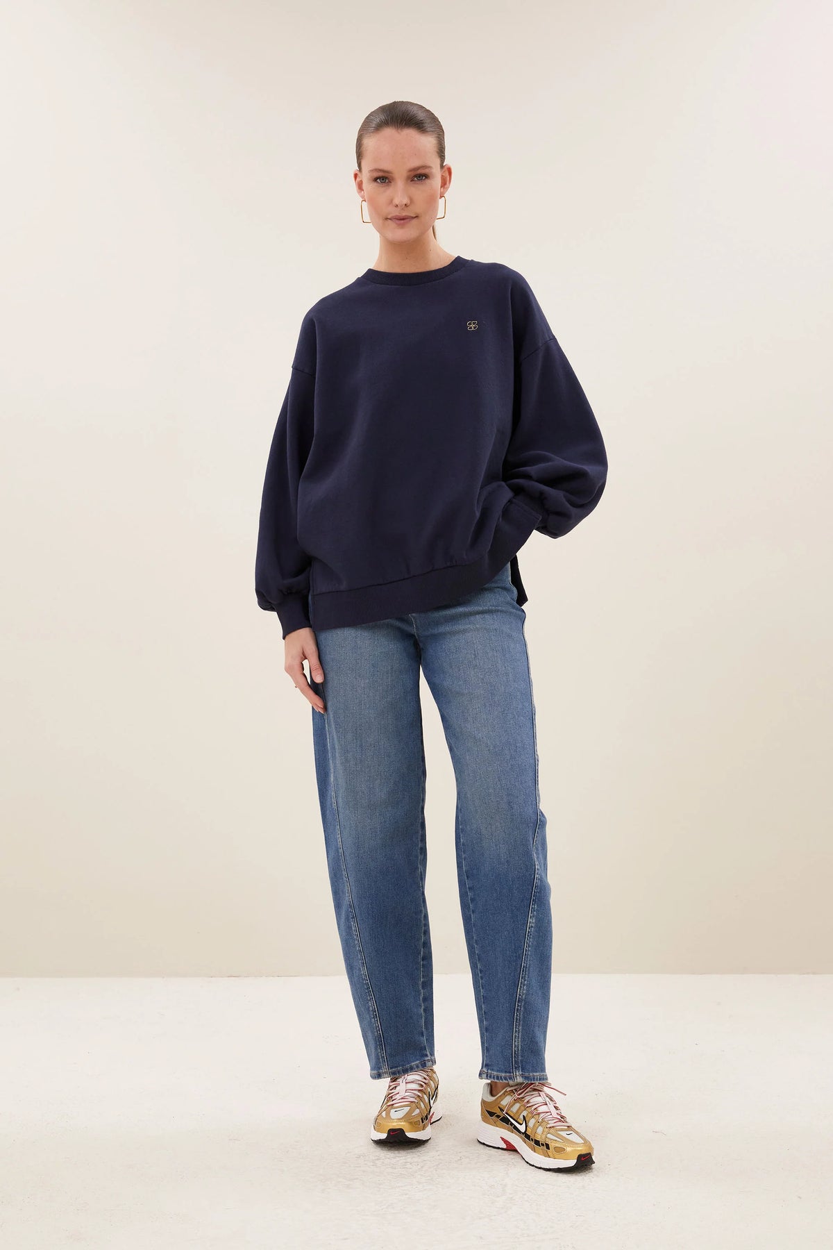 lili long sweater | uniform blue