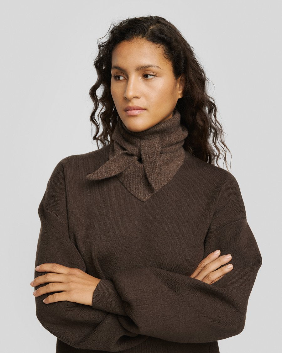 Lowee Sjaal - Slate Black Mel (brown) - MSCH