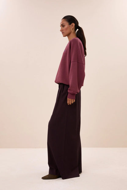 malyn logo sweater | burgundy crush